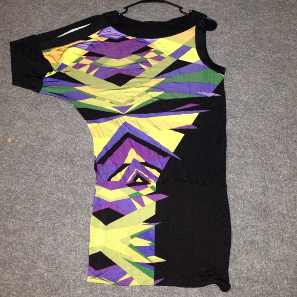 💞NWOT BCBG short multicolored print dress