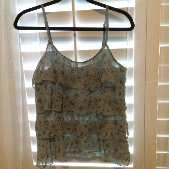 Worn once ruffled blouse