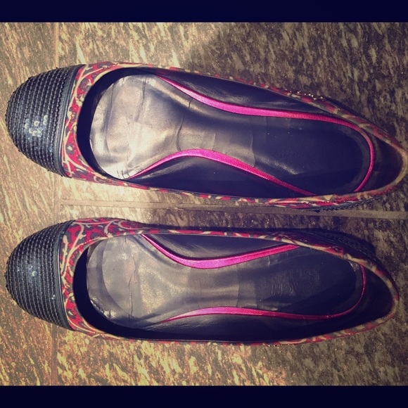 COACH sequin flats