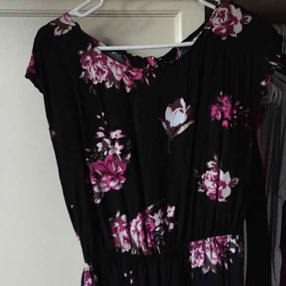 floral romper with PomPom shorts and bow open back