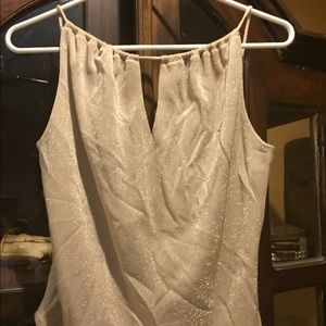 Gold glitter top beautiful on. size 10 med