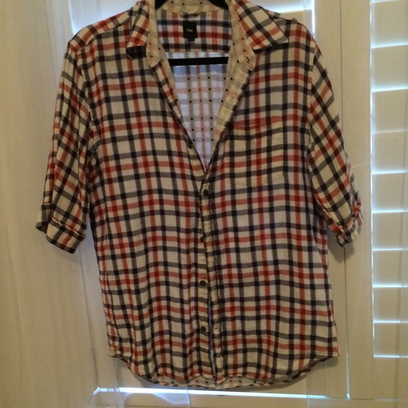 Men's plaid cotton top