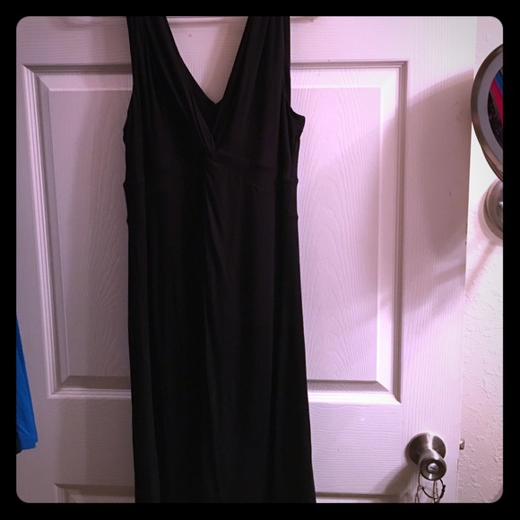 Express black deep V dress
