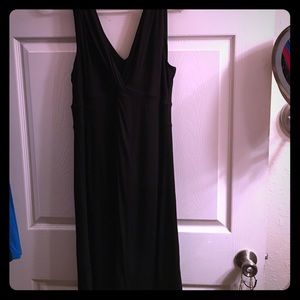 Express black deep V dress
