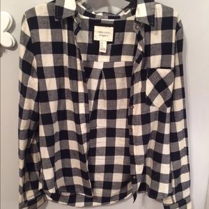Black and white checkered flannel