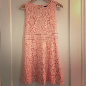 Light coral/peach lace dress