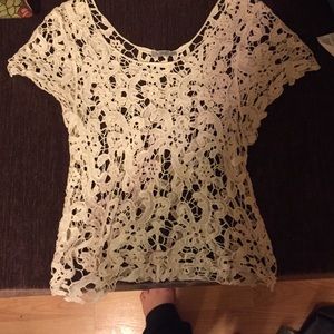 lace crochet shirt