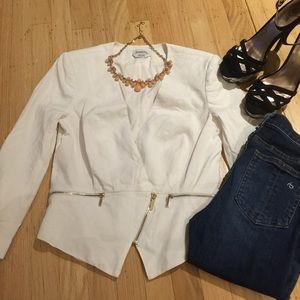 Bebe white blazer