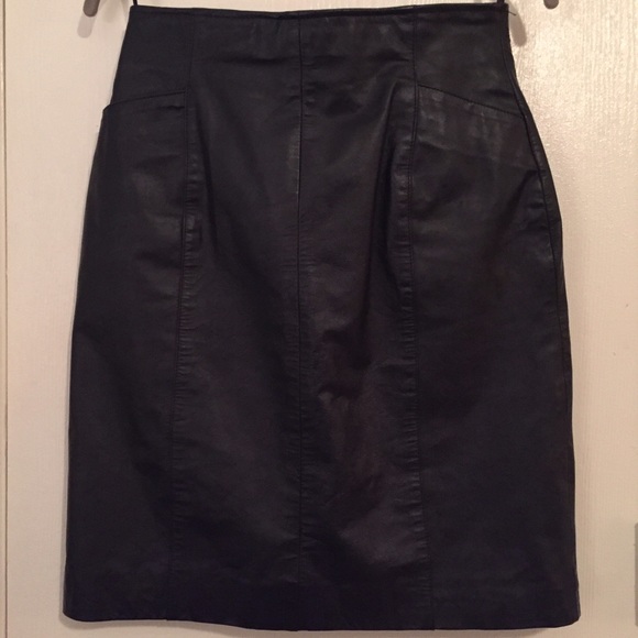 New Black Leather Skirt