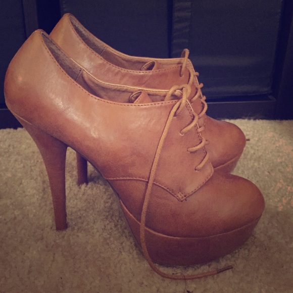 Brown Platform Booties