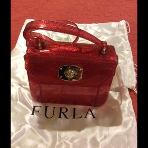 Furla red jelly purse