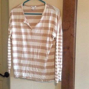 Striped long sleeve top