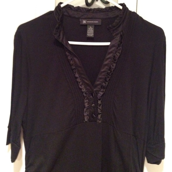 INC black 3/4 sleep shirt