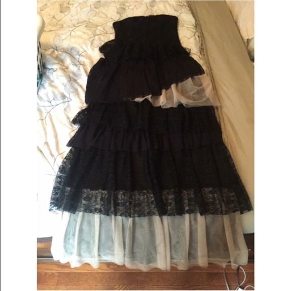 Black tie free people lace dress