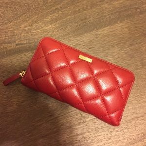 Quilted red Kate Spade wallet