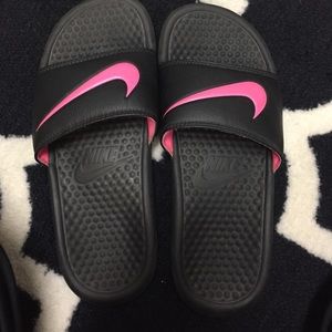 Nike slip ons. Hot pink size 6