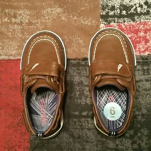 Toddlers Nautica leather boat shoes