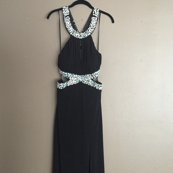Open back prom dress