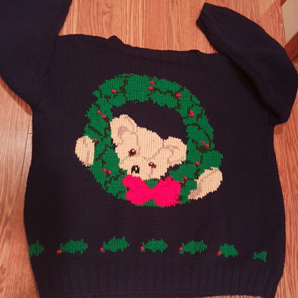 Ugly Christmas sweater hand-knit