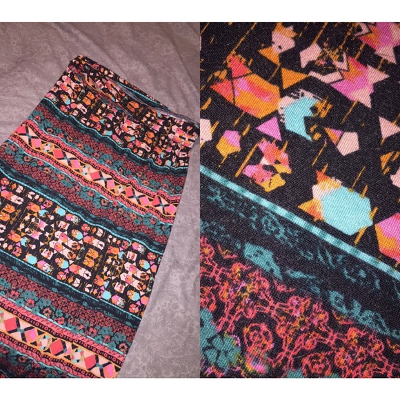 Maxi tribal print skirt