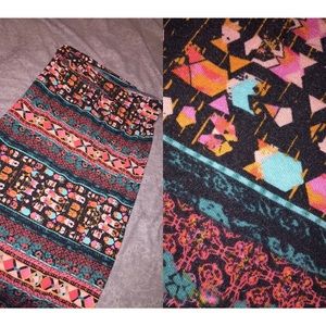 Maxi tribal print skirt