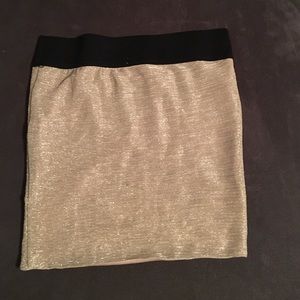 Gold sparkly skirt