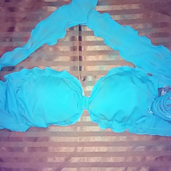 Nwt Victorias Secret green blue swim bandeau small