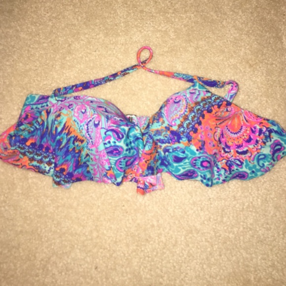 Multi color coral swim suit