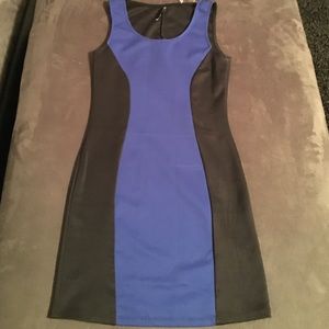 Black and blue dress