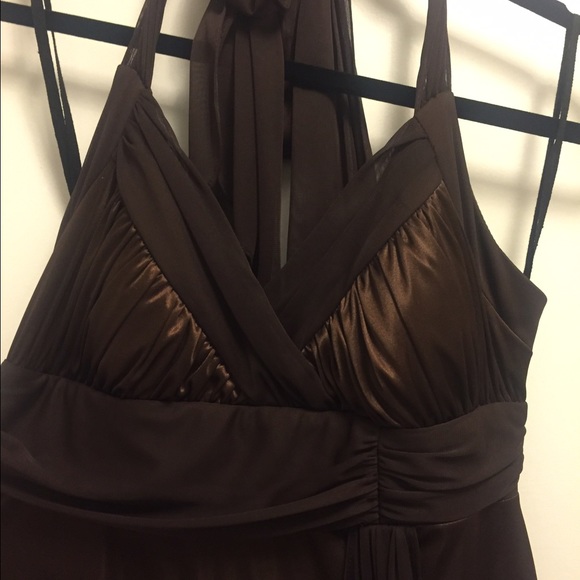 Brown satin dress