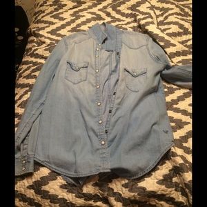 Ae denim boyfriend shirt