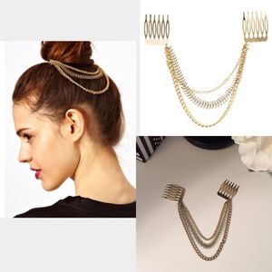 New ASOS chain bun hair combs