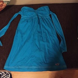 size small hollister turquoise dress. (strapless)