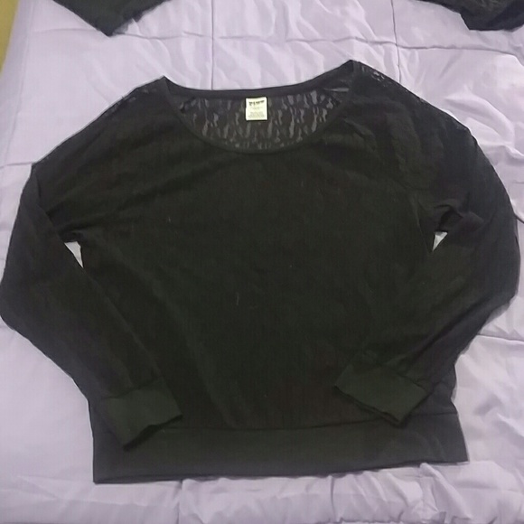 Victoria's Secret Pink lace raglan