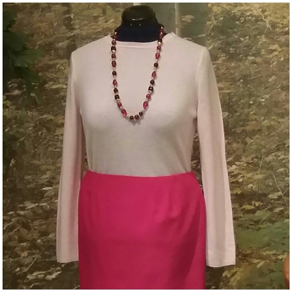 Peck and Peck Sweaters - Cashmere Baby Pink Sweater Large