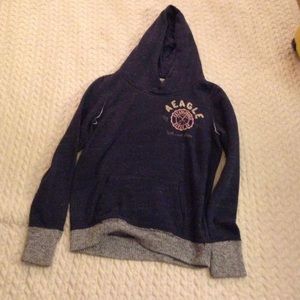 A sweatshirt fits nice comfortable and warm