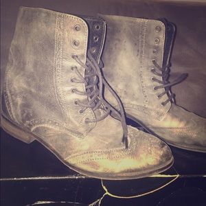 Steven Madden Ankle Length Black Brogue Booties.