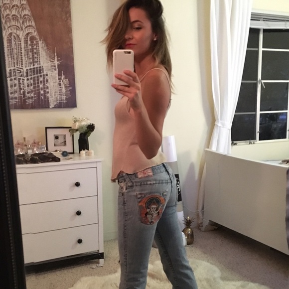 True Religion Denim - True Religion flare embroidered Buddha jeans