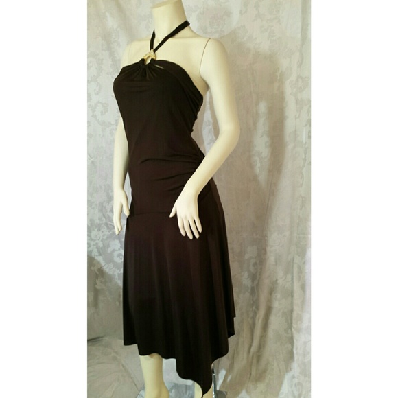 SOLD**GEORGIOU STUDIO Chocolate Brown Dress - Picture 4 of 4