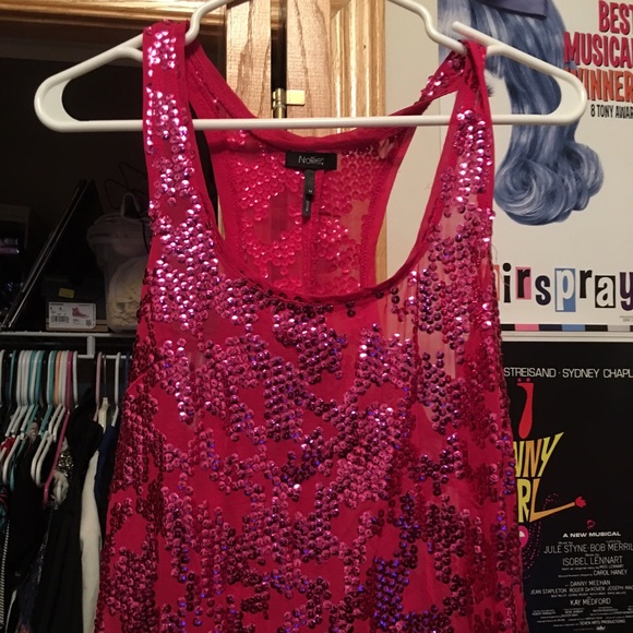 Sequin pink tank