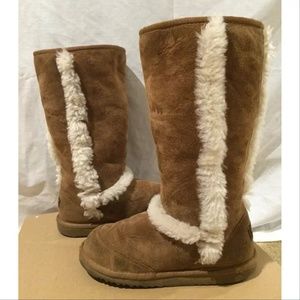 Authentic Ugg Size 5 Boots Chestnut Sunsparkle