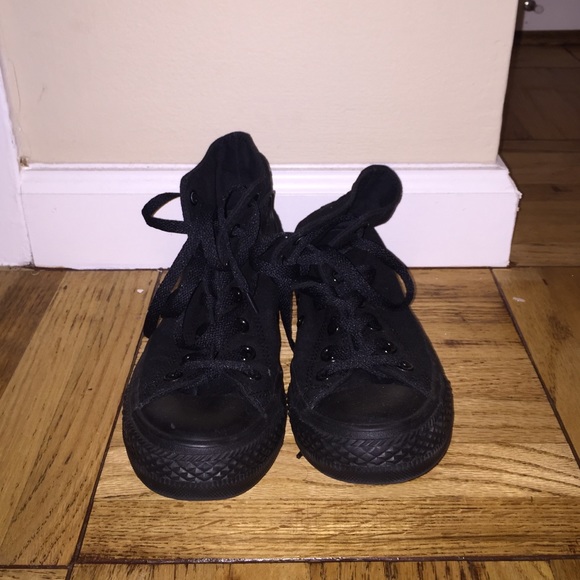 All Black Hi Top Converse