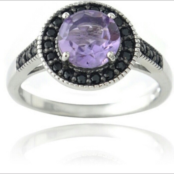 💜💜SS RING & NECKLACE SET W/ AMETHYST💜💜 - Picture 3 of 4