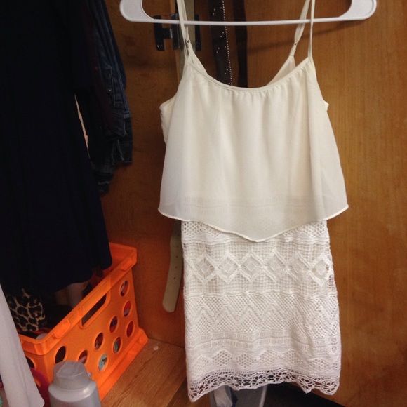 American Eagle Outfitters white crochet dress