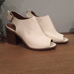 Forever 21 White Bootie Wedge Heels