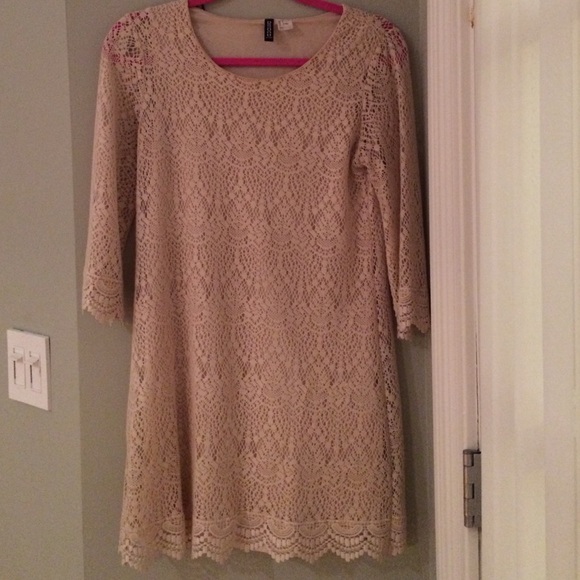 Cream Lace Dress, H&M