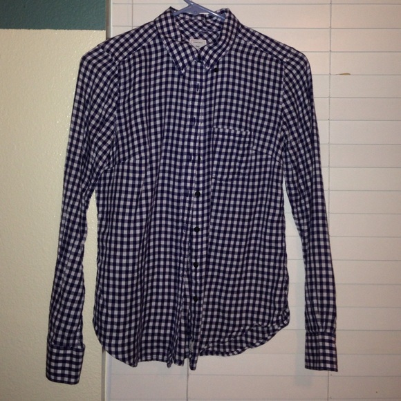 blue checkered flannel