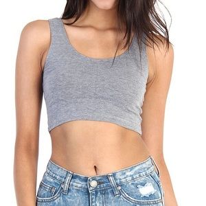 Cotton spandex cropped tank.