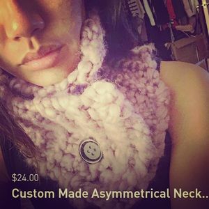 Custom Made Knit Asymmetrical Neck Warmer