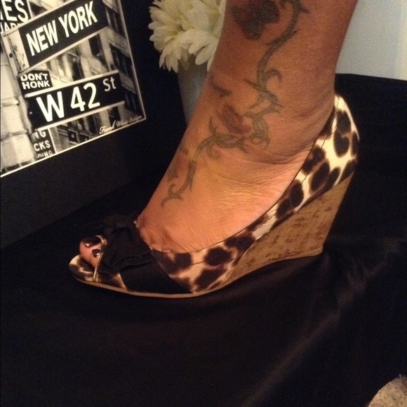 Safari print Cork wedges - Picture 2 of 4